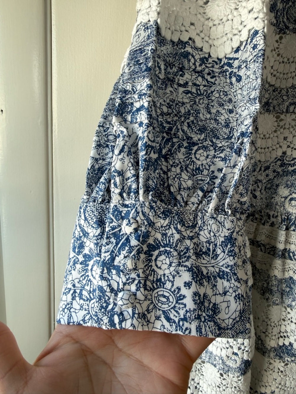 ๐ Hyacinth House for Tuckernuck Lace Trimmed Emmie Mini Dress Blue White XXL - Picture 9 of 15